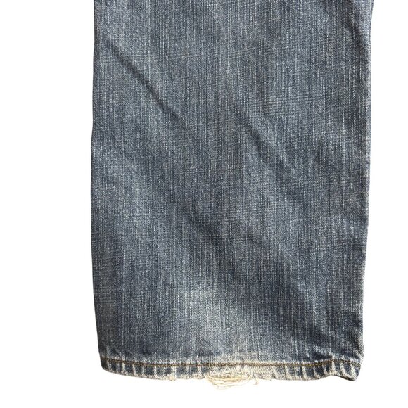 Levis 569 Loose Straight Distressed Denim Jeans Mens W32 L34 Broken In Faded Vtg - Picture 7 of 9